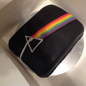 Chocolate ..pink floyd themed birthday cake.. at Vegangela Rose Cakes in Cwmllynfell