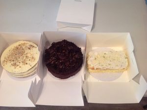 Carrot,chocolate,and coconut and lime.. at Vegangela Rose Cakes in Cwmllynfell