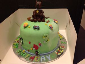 Scoobydoo birthday cake.. at Vegangela Rose Cakes in Cwmllynfell