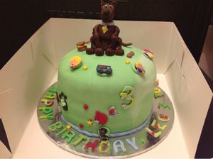 Scoobydoo birthday cake.. at Vegangela Rose Cakes in Cwmllynfell