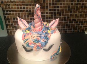 Unicorn cake.. at Vegangela Rose Cakes in Cwmllynfell