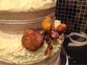 Rustic flower spray.. at Vegangela Rose Cakes in Cwmllynfell