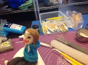 Model ready for top of cake. at Vegangela Rose Cakes in Cwmllynfell