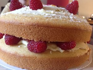 Victoria sponge. at Vegangela Rose Cakes in Cwmllynfell
