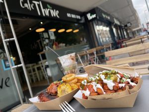 Outside at Cafe Thrive in Southampton