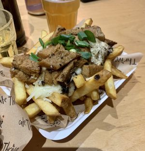 Loaded fries  at Cafe Thrive in Southampton