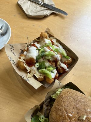 Special loaded tater tots with ranch  at Cafe Thrive in Southampton