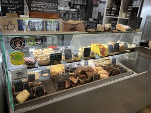 The counter with lots of sweet baked options   at Cafe Thrive in Southampton