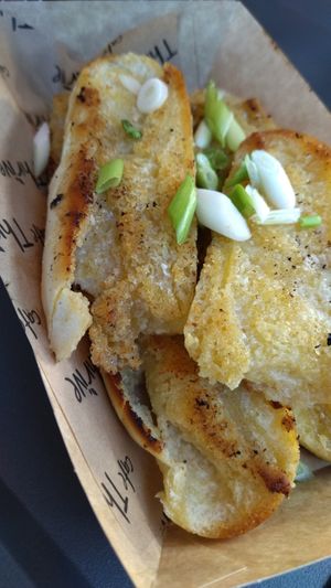 Garlic bread at Cafe Thrive in Southampton