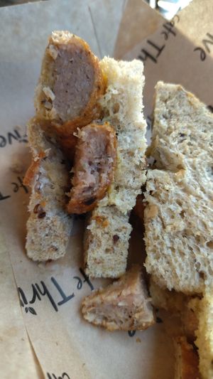 Kid's sandwich with sausage at Cafe Thrive in Southampton