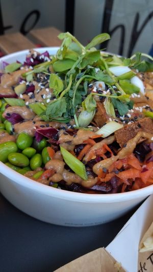 Asian bowl at Cafe Thrive in Southampton