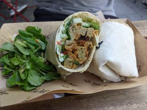 Seitan Wrap at Cafe Thrive in Southampton