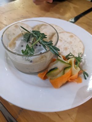 Christmas dinner special - miso pate at Cafe Thrive in Southampton