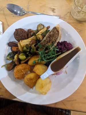 Mushroom Wellington roast - Christmas special at Cafe Thrive in Southampton