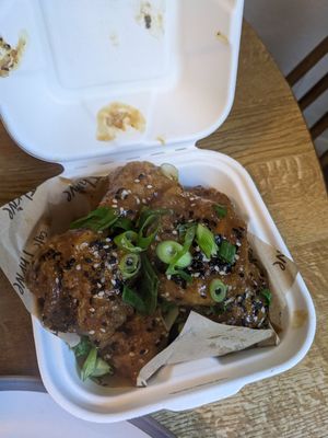 Orange cauliflower bites (special) at Cafe Thrive in Southampton