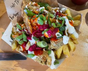 Dirty chicken fries  at Cafe Thrive in Southampton