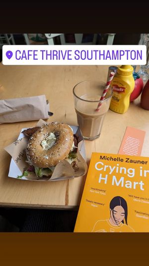 Beef bagel at Cafe Thrive in Southampton