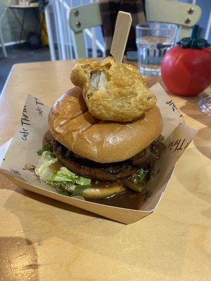 Christmas Special w/ ‘meaty’ patty  at Cafe Thrive in Southampton