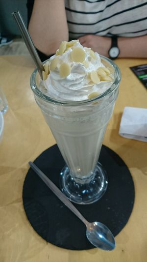 White chocolate milkshake.  at Cafe Thrive in Southampton