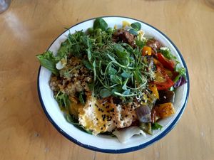 Dragon protein bowl at Cafe Thrive in Southampton