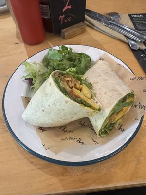 Big breakfast burrito  at Cafe Thrive in Southampton