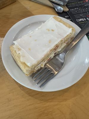 Vanilla slice  at Cafe Thrive in Southampton