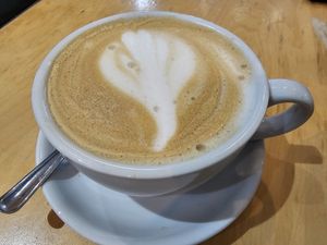 Double shot latte at Cafe Thrive in Southampton