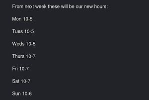 Change of hours for the new year, Hope to see you all! at Cafe Thrive in Southampton