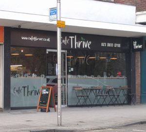 Cafe Thrive from the big park across the street at Cafe Thrive in Southampton