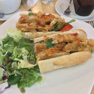 sweet chilli chicken baguette💚 at Cafe Thrive in Southampton