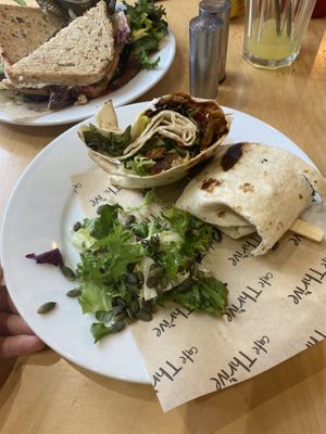 Seitan wrap  at Cafe Thrive in Southampton