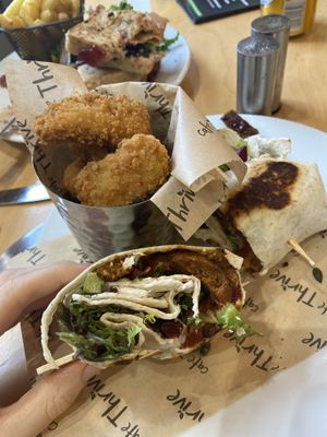 Wrap and nuggets  at Cafe Thrive in Southampton