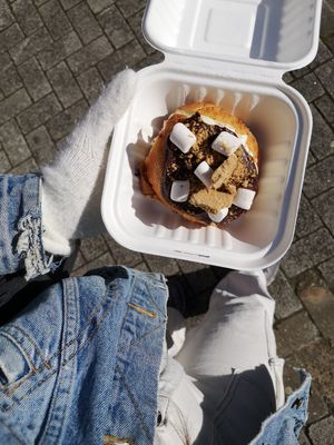 smores doughnut at Cafe Thrive in Southampton