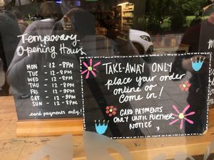 Takeaway only at the moment  at Cafe Thrive in Southampton