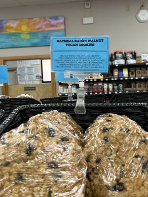 Oatmeal raisin walnut vegan cookies  at Hawaiian Moons Cafe & Juice Bar in Kihei