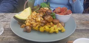 Vegan breakfast at Little Lucky Cafe in Bacchus Marsh