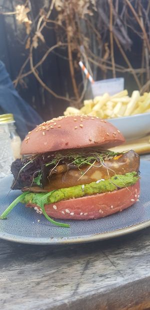 Veggie bun (vegan) at Little Lucky Cafe in Bacchus Marsh