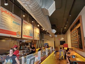 interior of restaurant at Roxy's Grilled Cheese in Allston