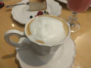 soy milk coffee at Cafe Amrita in Tokyo