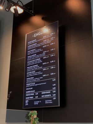 Menu in English:)  at Swing Kitchen - Kaiserfeldgasse in Graz