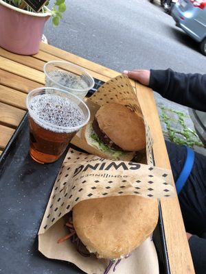 really tasty burger at Swing Kitchen - Kaiserfeldgasse in Graz