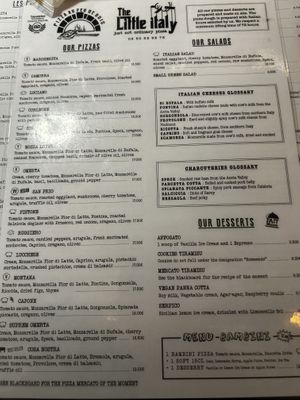 Menu Jan 2026  at The Little Italy   in Annecy
