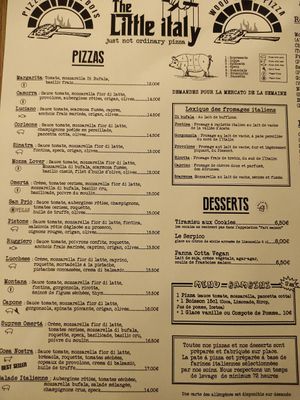 1 vegan pizza and 1 vegan desert at The Little Italy   in Annecy