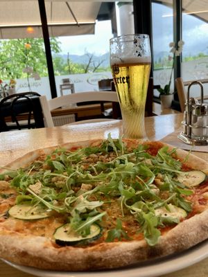 Pizza Tofu with extra garlic (+2,30€!!!)  at Pizzeria Gallus in Bled