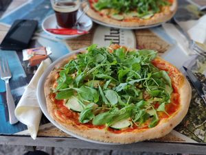 Pizza with tofu at Pizzeria Gallus in Bled