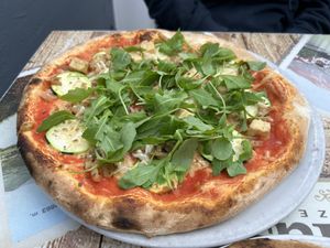 The “Vegan”.  at Pizzeria Gallus in Bled