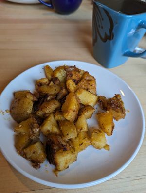 Breakfast potatoes at The Mason Jar Cafe in Benton Harbor