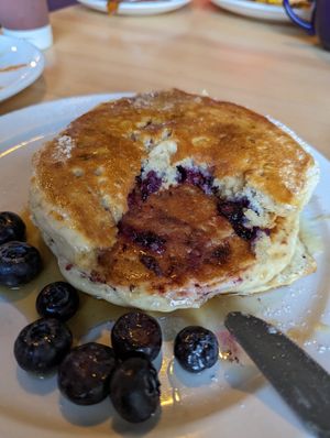 So many blueberries! at The Mason Jar Cafe in Benton Harbor