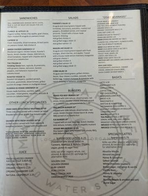 Menu as of 10/8/23 at The Mason Jar Cafe in Benton Harbor