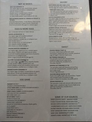 Menu as of 10/8/23 at The Mason Jar Cafe in Benton Harbor